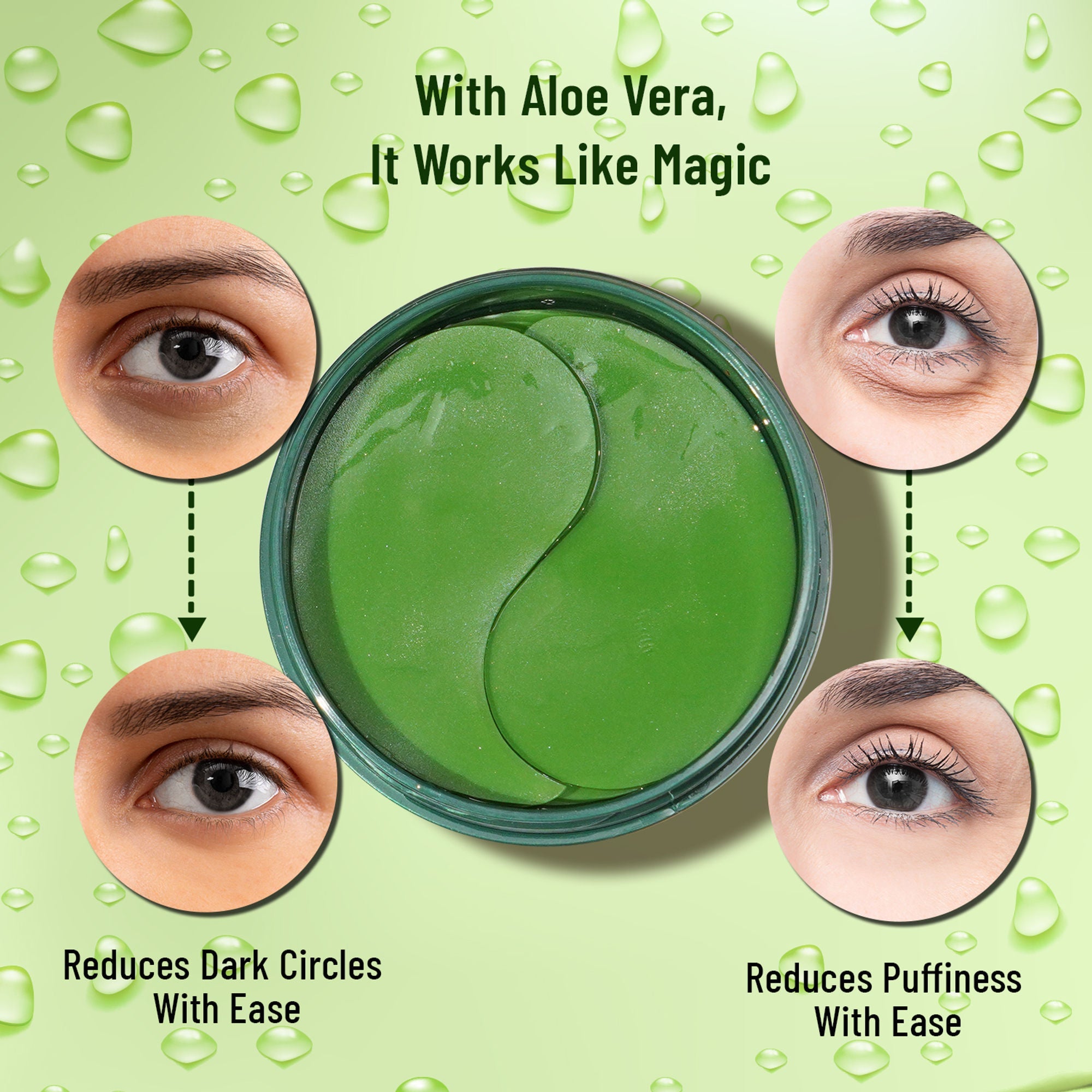Swiss Beauty Hydra Eye Serum Patches For Dark Circles And Puffiness , Hydrate Skin - Alove Vera - Distacart