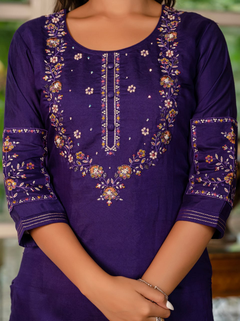Pramukh Fab Purple Color Marina Silk Kurta Set - Distacart