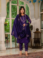 Pramukh Fab Purple Color Marina Silk Kurta Set - Distacart