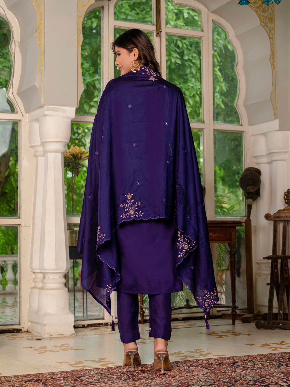 Pramukh Fab Purple Color Marina Silk Kurta Set - Distacart