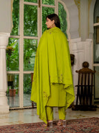 Pramukh Fab Lime Green Color Marina Silk Kurta Set - Distacart