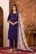 Pramukh Fab Purple Color Marina Silk Kurta Set - Distacart