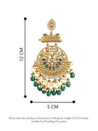 Yellow Chimes Gold-Plated & Green Circular Drop Earrings - Distacart