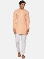 Sethukrishna Men Orange Pure Cotton Kurta with Pyjamas - Distacart