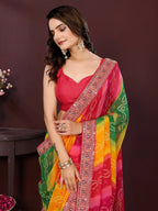 Ai Fashion Multi Georgette Digital Print Party Wear Saree - Distacart