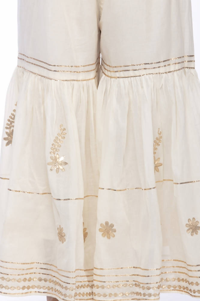 Mominos Fashion Cotton Off White Beautiful Gotta Work Sharara - Distacart
