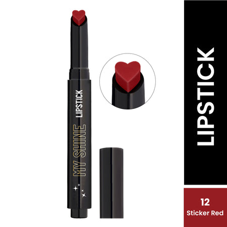 Swiss Beauty My Shine High Pigmented & Long-Lasting Lipstick Enriched with Vitamin E - 12 Stricker Red