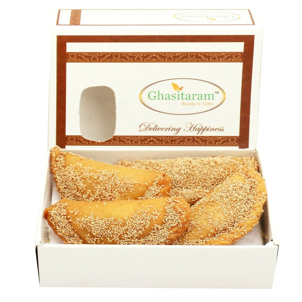 Ghasitaram Holi Sweets - Roasted Khus Khus Gujiya - Distacart