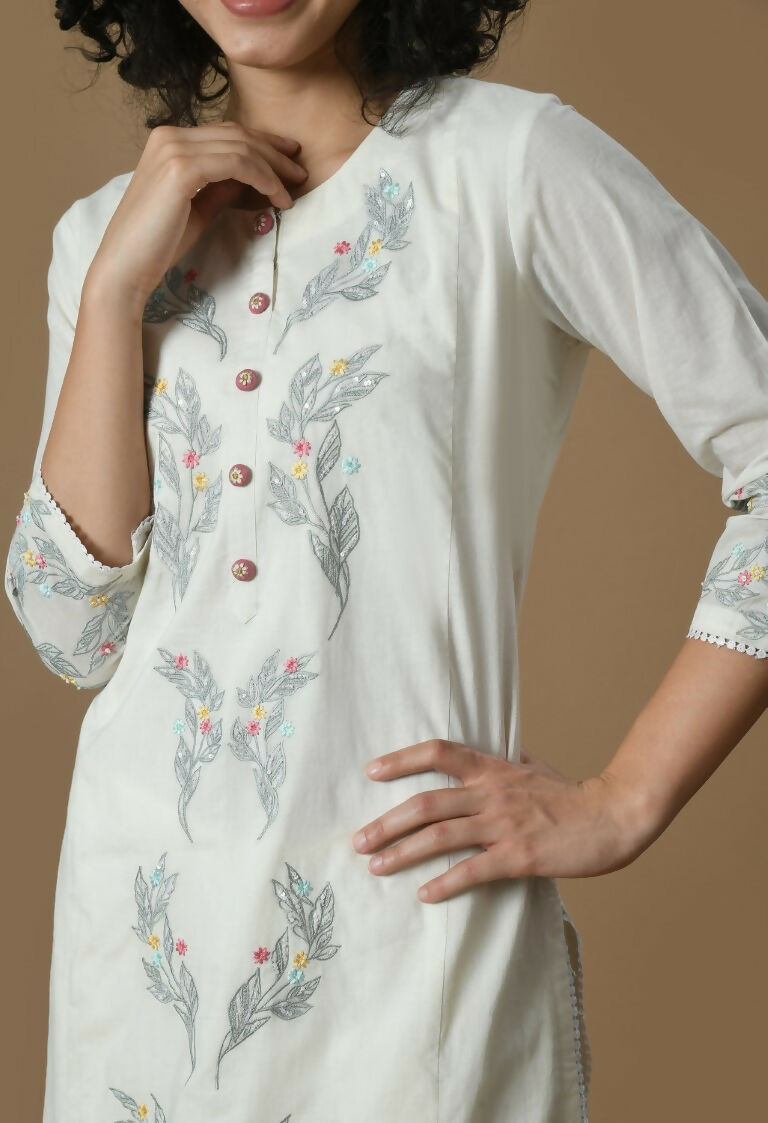 Joban Fashion White Cotton Kurta Set
