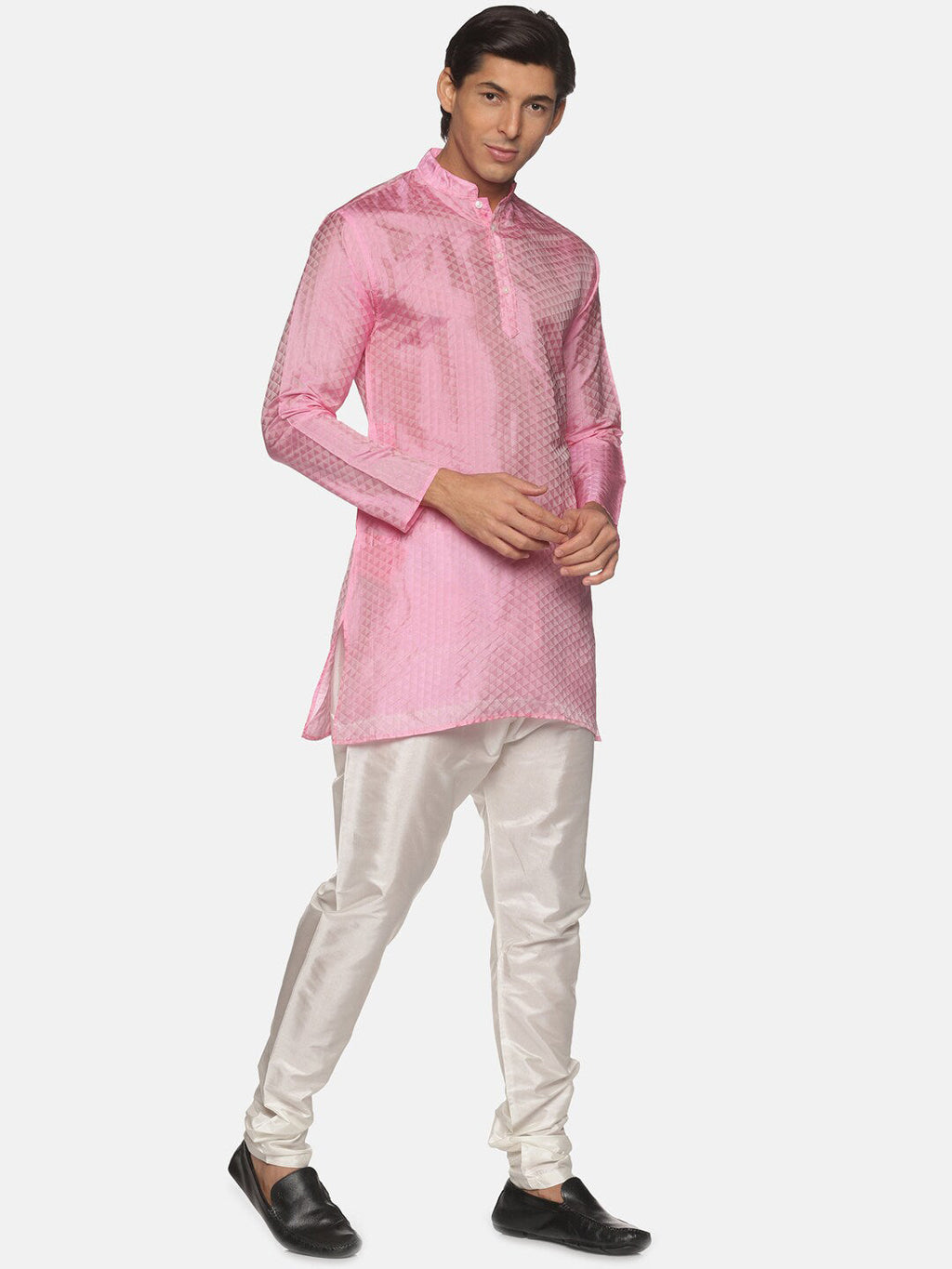 Sethukrishna Men Pink Kurta with Churidar - Distacart