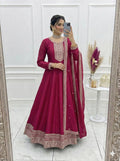 Evanik Ranipink Vichitra Silk Embroidered Sequence Work Wedding Gown Collection