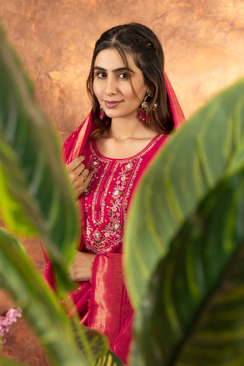 Pramukh Fab Pink Color Marina Silk Kurta Set - Distacart