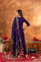 Pramukh Fab Purple Color Marina Silk Kurta Set - Distacart