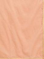 Sangria Women Dusty Pink & Brown Pure Cotton Printed Kurta with Palazzos & Dupatta