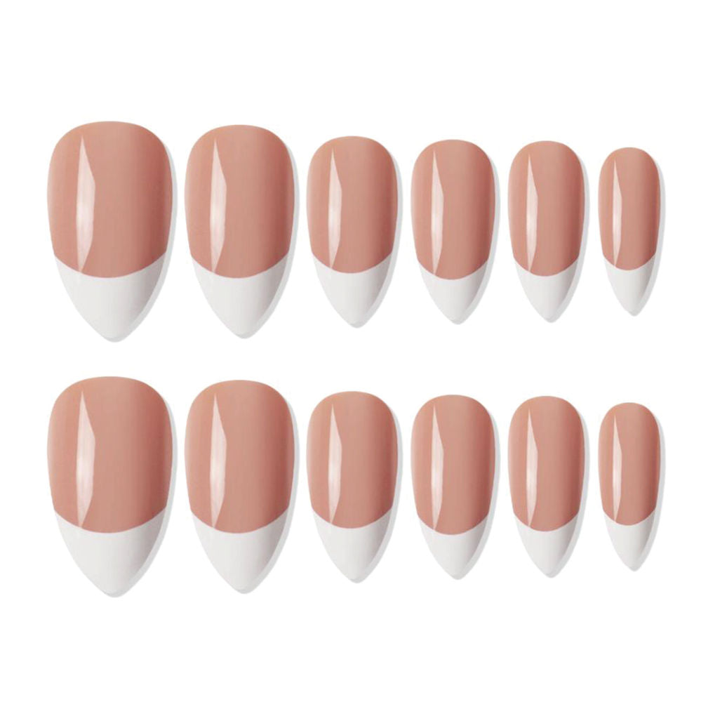 shills professional reusable press on nails french almond spn735