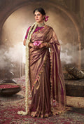 Anaita Designer Purple Weaving Soft Tissue Silk Saree With Designer Blouse - Distacart