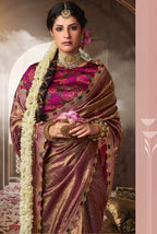Anaita Designer Purple Weaving Soft Tissue Silk Saree With Designer Blouse - Distacart