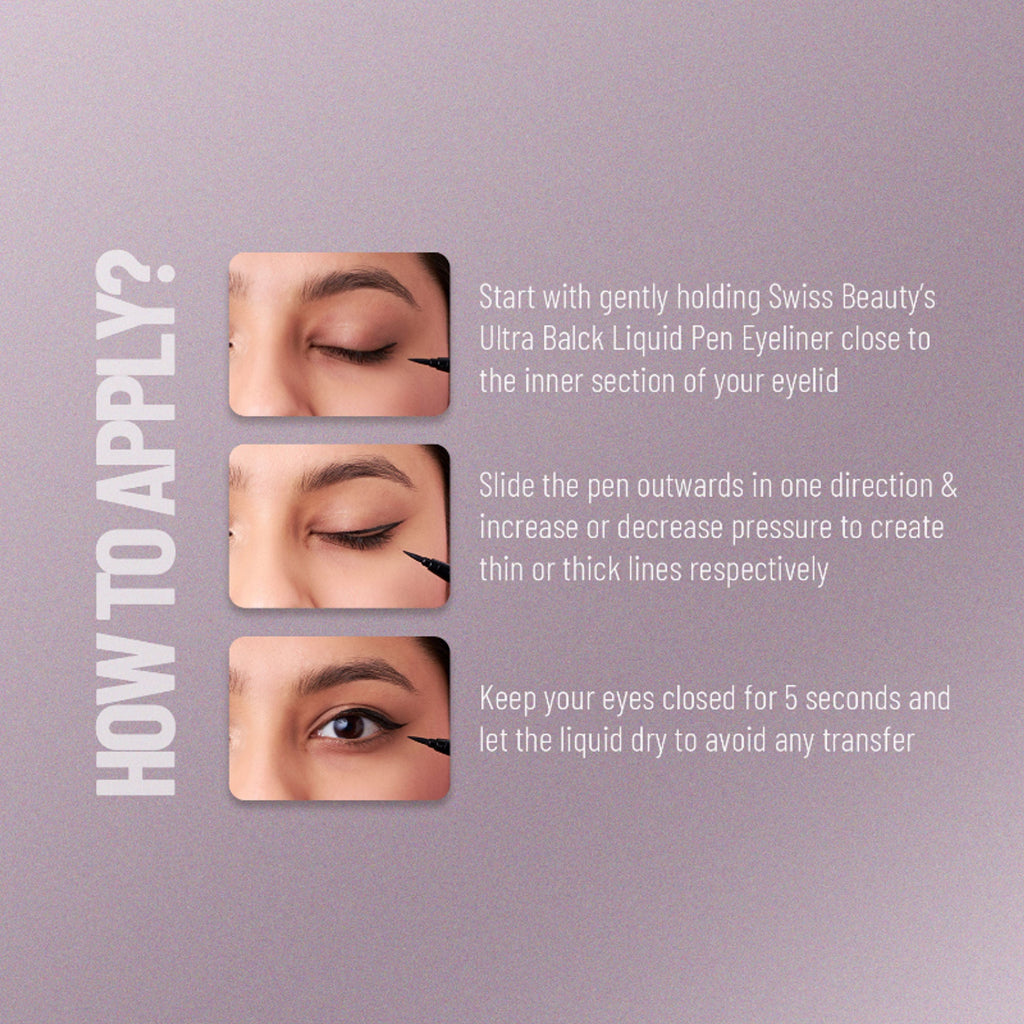 Swiss Beauty Liquid Pen Eyeliner - Black - Distacart