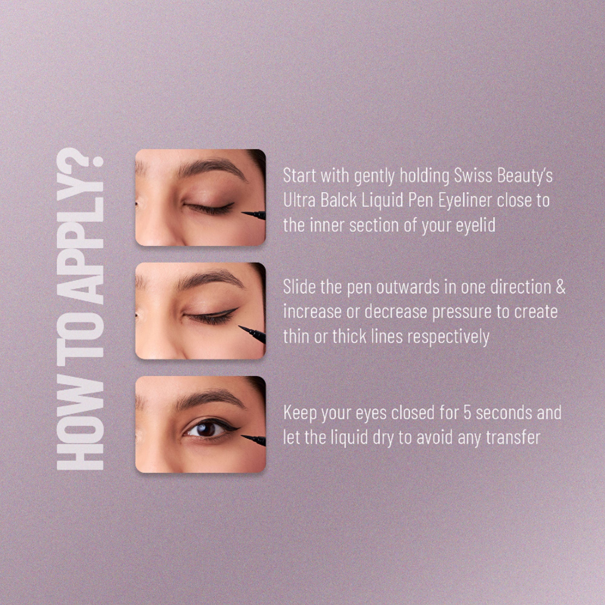 Swiss Beauty Liquid Pen Eyeliner - Black - Distacart