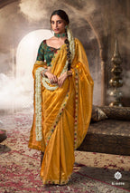 Anaita Designer Yellow Weaving Soft Tissue Silk Saree With Designer Blouse - Distacart
