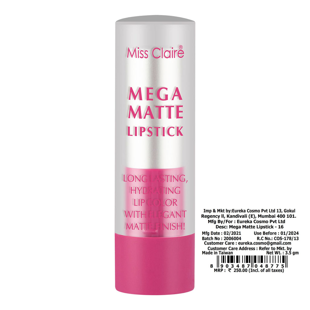 Miss Claire Mega Matte Lipstick - 16