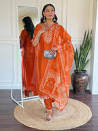 The52 Beautiful Women's Thread work Viscose Fabric Straight Kurta, Pant and Dupatta Set - Distacart