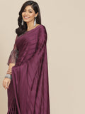 Tikhi Imli Magenta Striped Saree - Distacart