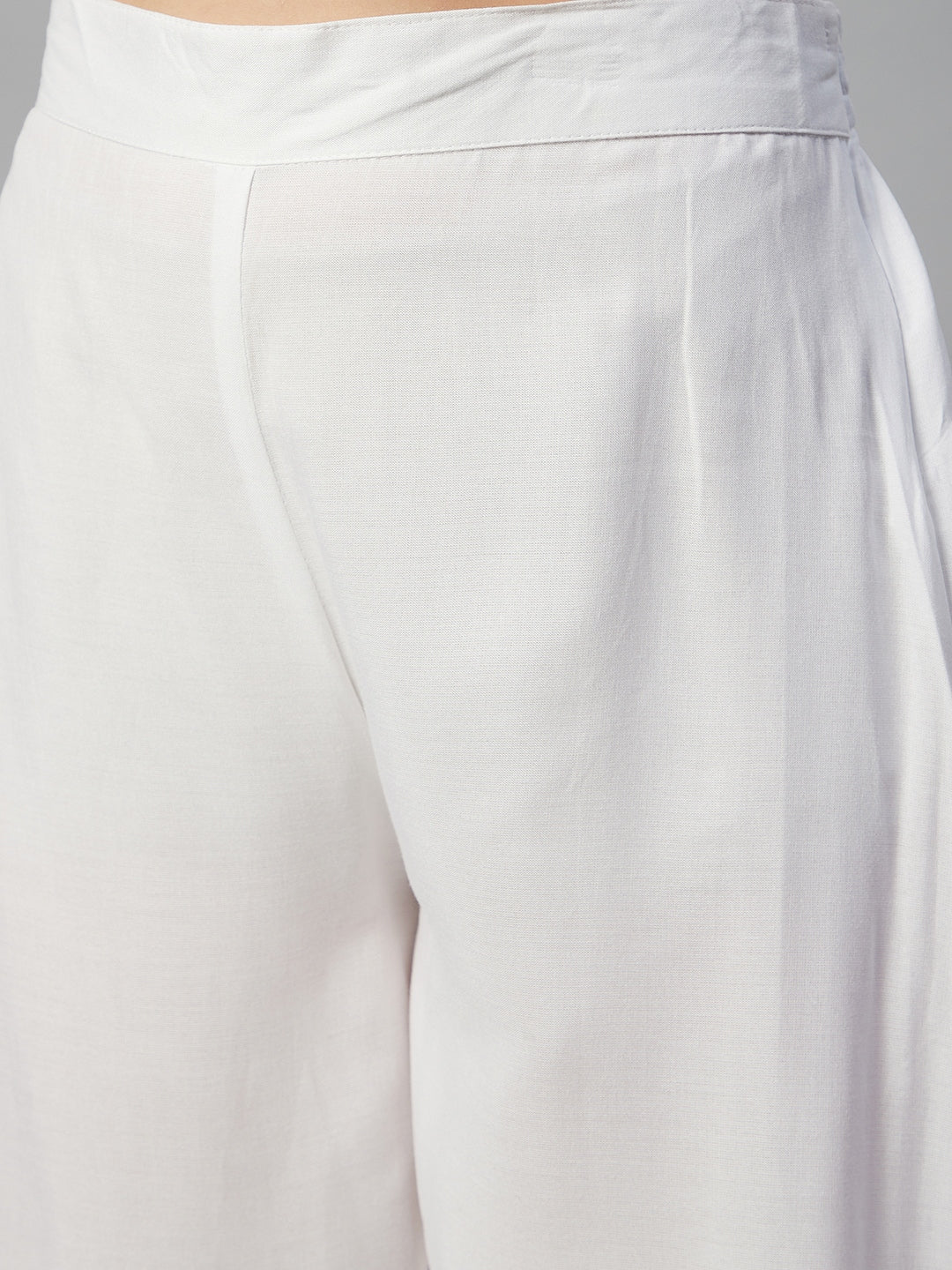 InWeave White Strappy Set - Maroon Fosilk Dupatta - Distacart
