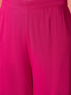 InWeave Fuchsia Strappy Set With Blue Fuchsia Organza Dupatta