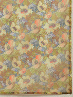 InWeave Ink Blue Strappy W Olive Liberty Print Organza Dupatta Set