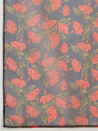 InWeave Red Strappy W Black Orange Floral Print Or Dupatta Set