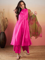 InWeave Fuchsia Olive Lurex Set
