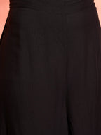 InWeave Black Mandarin Patola Kurta Set