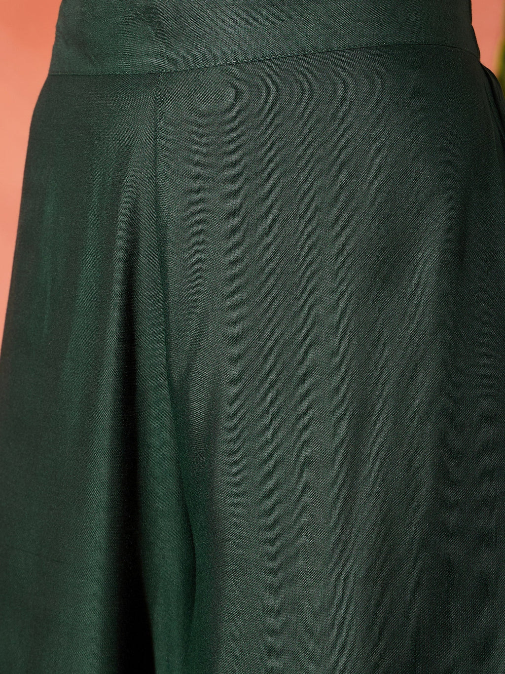 InWeave Dark Green Mandarin Patola Kurta Set