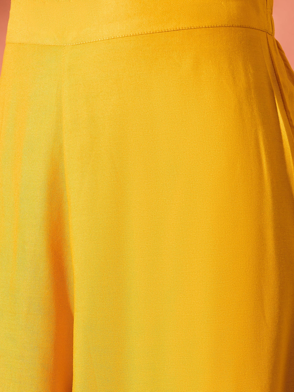 InWeave Mustard Mandarin Patola Kurta Set