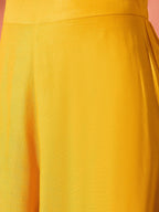 InWeave Mustard Mandarin Patola Kurta Set
