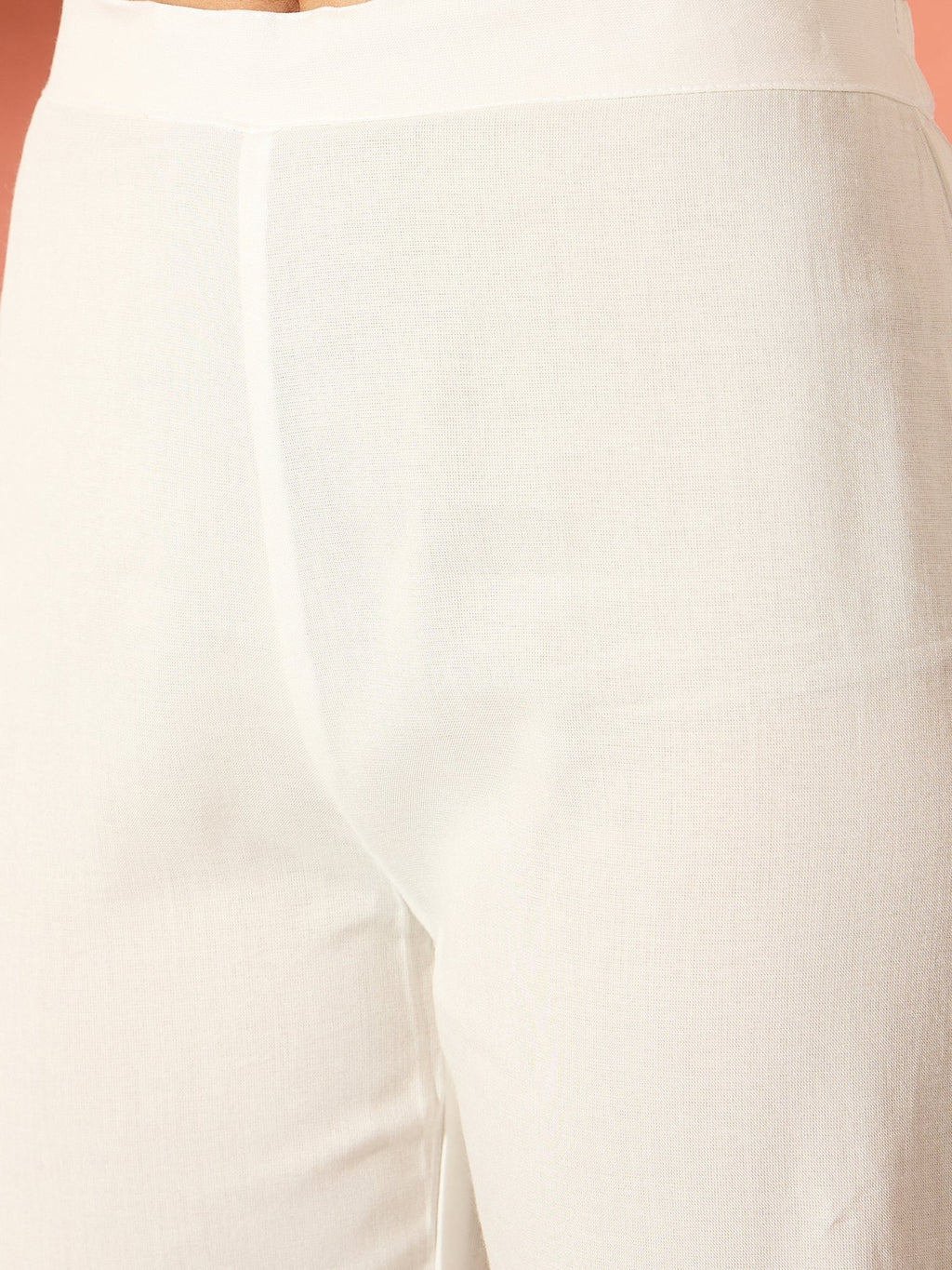 InWeave White Anarkali Patola Kurta Set