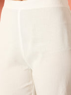 InWeave White Anarkali Patola Kurta Set