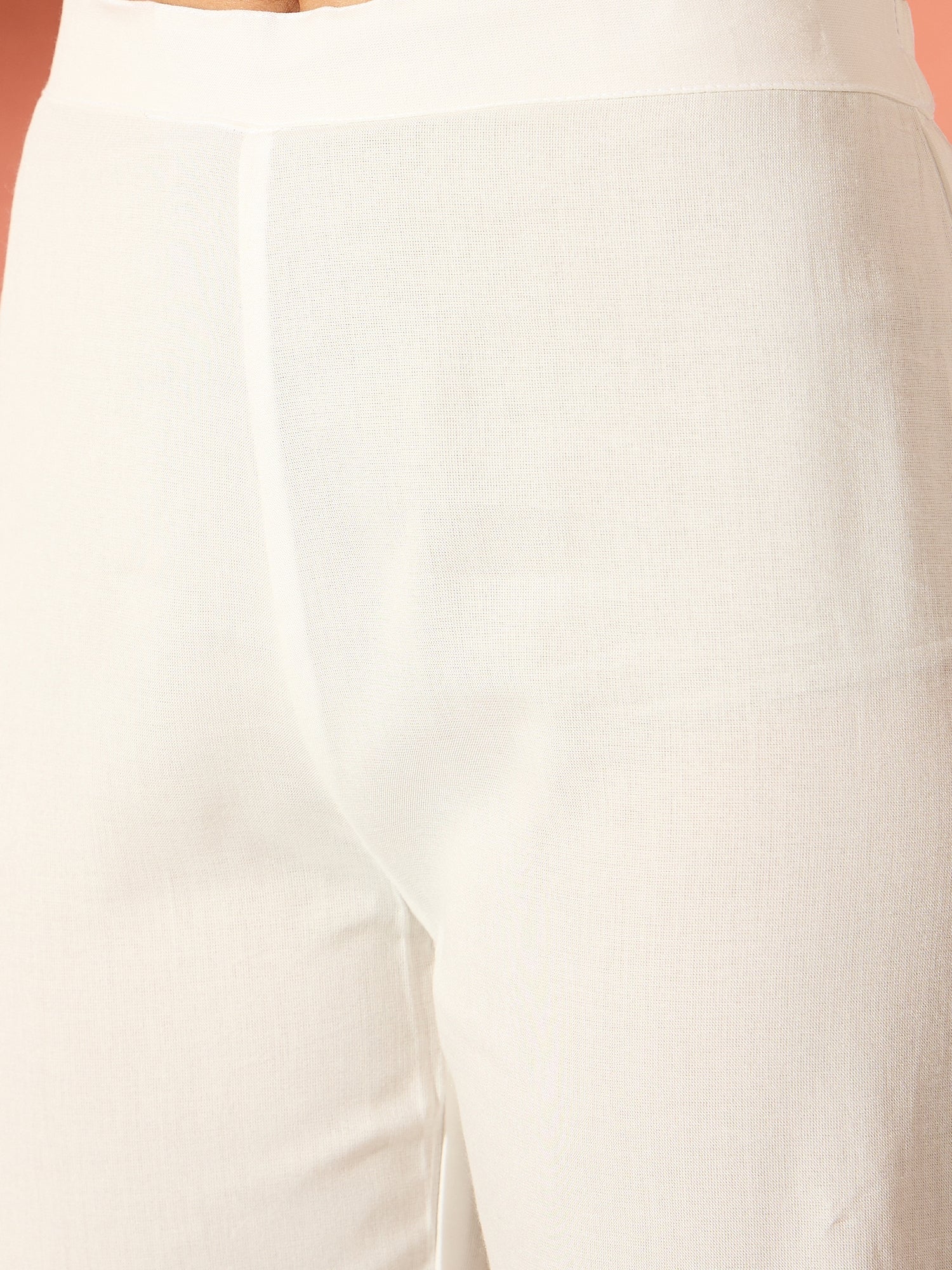 InWeave White Anarkali Patola Kurta Set