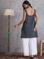 InWeave Black Kantha Cream Palazzo Set