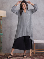 InWeave Black Small Check Black Palazzo Set