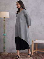 InWeave Black Small Check Black Palazzo Set