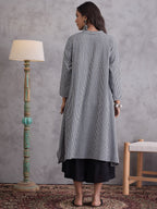 InWeave Black Small Check Black Palazzo Set