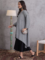InWeave Black Small Check Black Palazzo Set