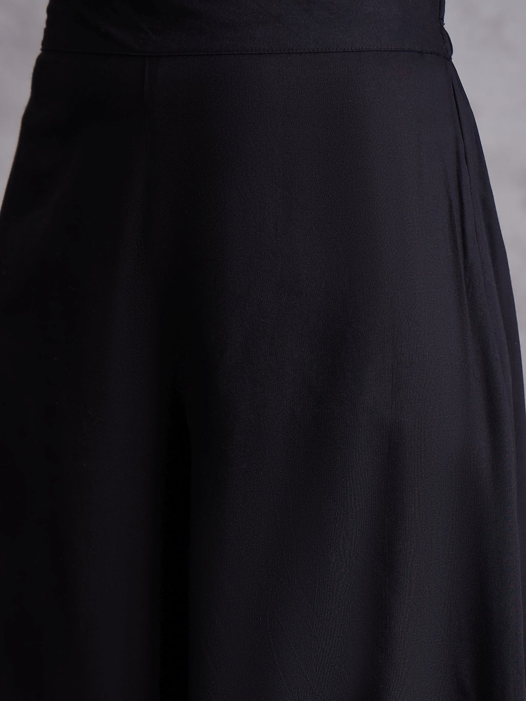 InWeave Black Small Check Black Palazzo Set