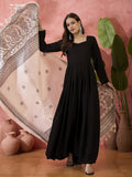 InWeave Black Sweetheart Kurta With Dupatta