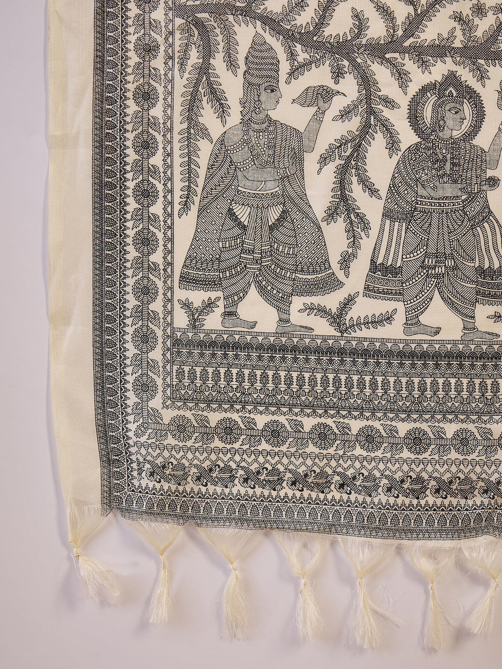InWeave Black Sweetheart Kurta With Dupatta