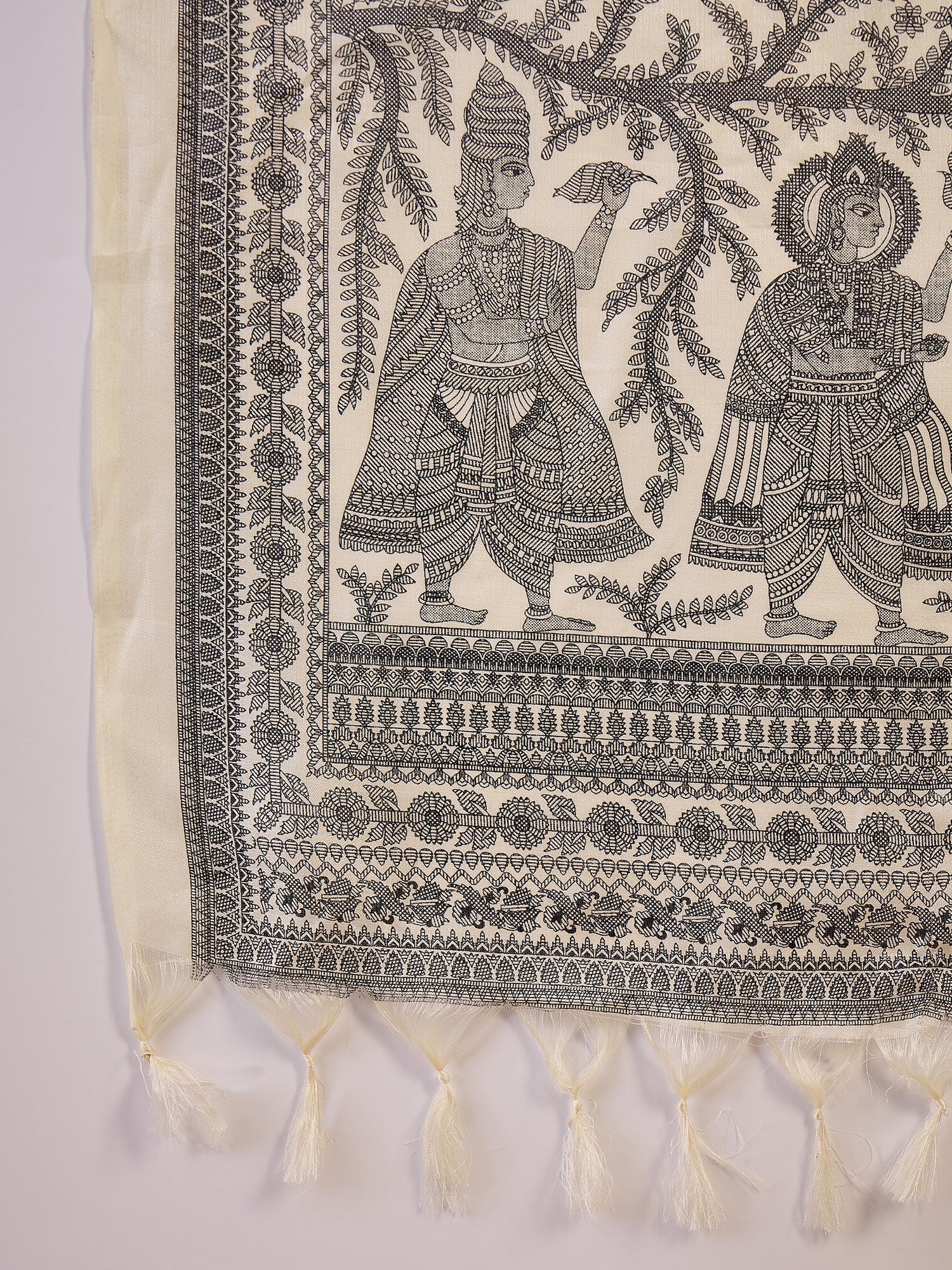 InWeave Black Sweetheart Kurta With Dupatta