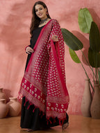 InWeave Black Sweetheart Kurta With Dupatta