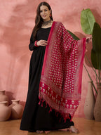 InWeave Black Sweetheart Kurta With Dupatta